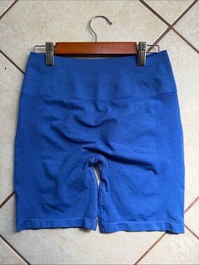 Alphalete amplify Bike Shorts- color sapphire